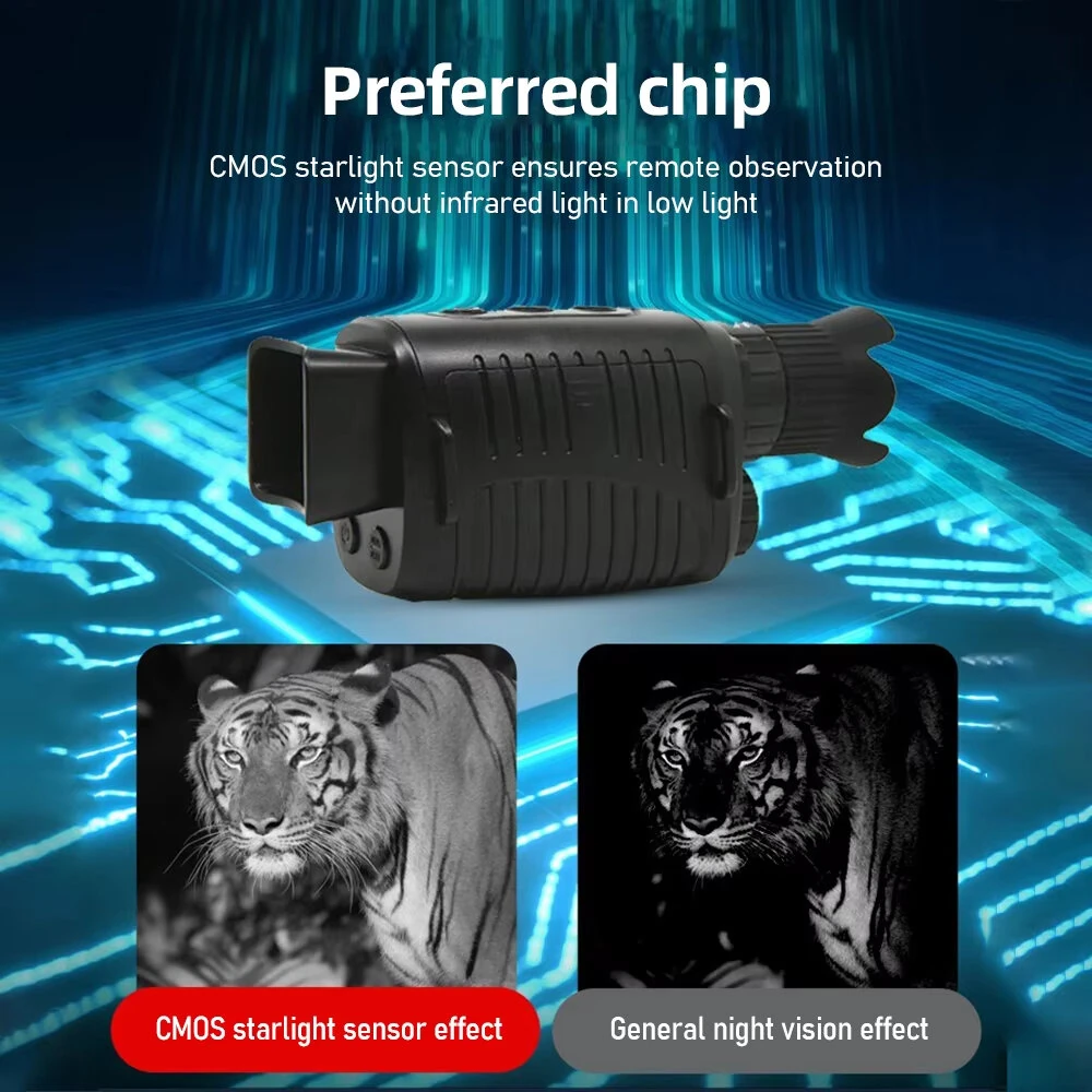 (image for) IPRee R7 Infrared Night Vision Device Digital Night Vision Monocular with 1.54 inch TFT Screen IP54 Waterproof Support Video Recording